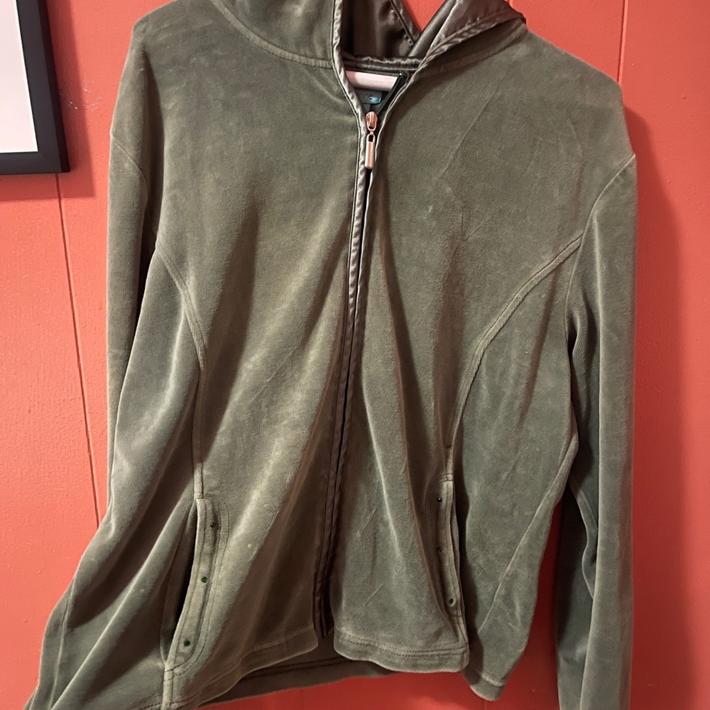 Women's Olive Green Hooded Sweater